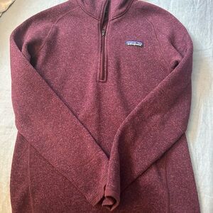 Patagonia Women's Burgundy Half-Zip Sweatshirt